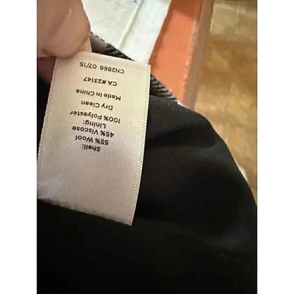 TALBOTS NWT $99 Black White Buffalo Plaid Lined Wool Blend Skirt Women's Size 8 - Picture 12 of 12